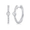Bezel Huggie Diamond And Diamond Earrings - 2